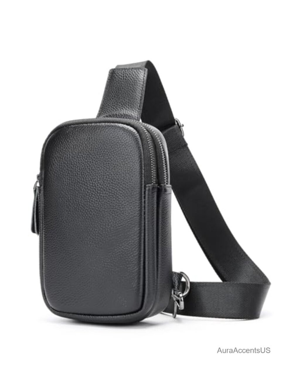 Genuine Leather Small Sling Bag Crossbody Mini Fanny Pack Travel Cross Body